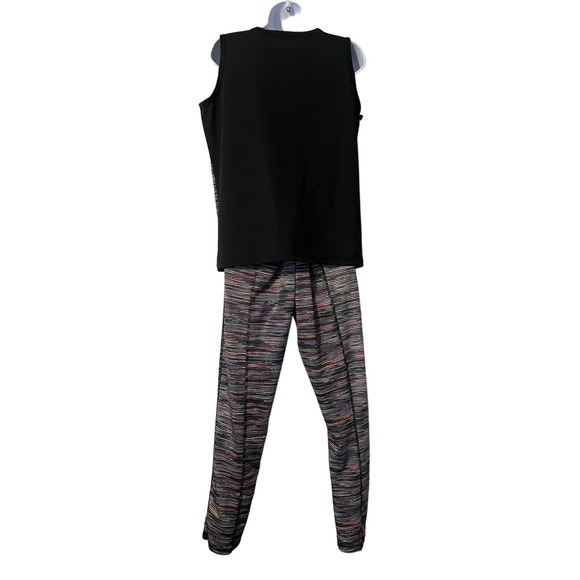 TAKE A WALK Women's Workout Shirt Sleeveless V Neck Pull On Pants Plus Size 3XL - Picture 2 of 13